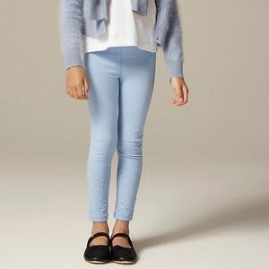 Crewcuts Girls Crystal Ankle Length Leggings, 4, Blue